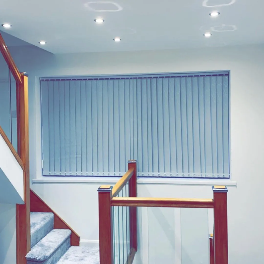 Vertical blinds in stairway landing